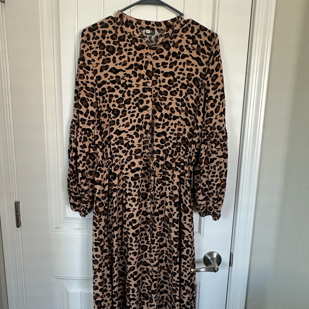 Leopard Print Maxi Dress
